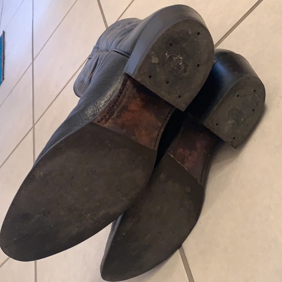 Nocona black men’s cowboy boots 12A 11C 10.5D - Picture 7 of 8